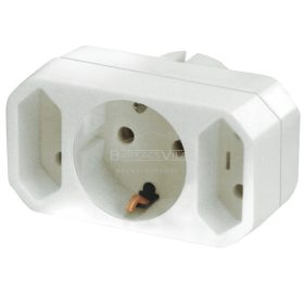 Elosztó (3) 2 euro + 1 védőéintkezős