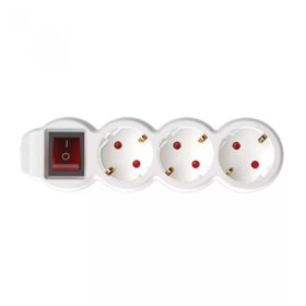 Elosztó 3 aljzattal, kapcsolóval 3 m