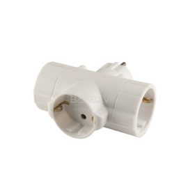 T Elosztó 3-as, védőérintkezővel