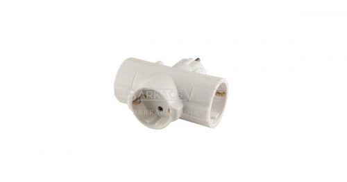 T Elosztó 3-as, védőérintkezővel