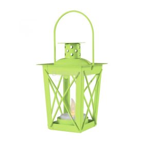 Lámpás LED méccsessel, fém, zöld