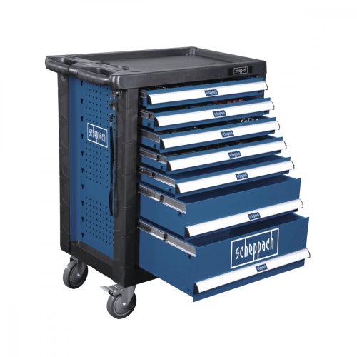Műhelykocsi szerszámokkal, 7 fiókos, 263 db-os Scheppach TW 1000