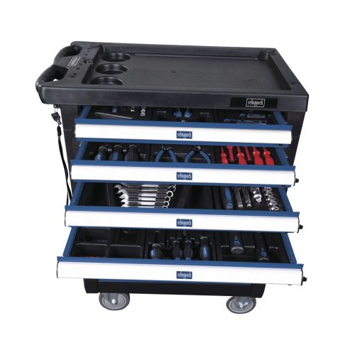 Műhelykocsi szerszámokkal, 7 fiókos, 263 db-os Scheppach TW 1000