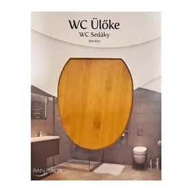 WC ülőke MDF bambusz, rozsdamentes zsanér