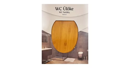 WC ülőke MDF bambusz, rozsdamentes zsanér