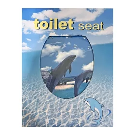WC ülőke MDF delfin, rozsdamentes zsanér