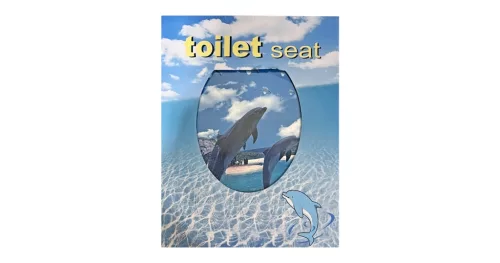 WC ülőke MDF delfin, rozsdamentes zsanér