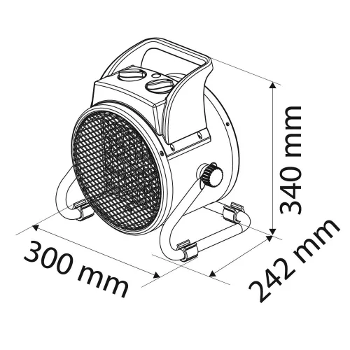 Hősugárzó ipari 5kW kerámia 588m3/h