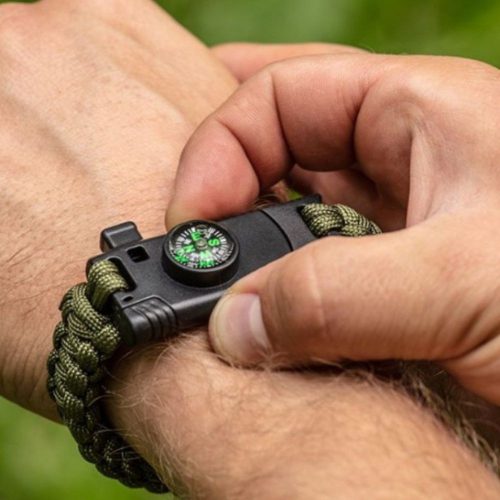 Túlélő karkötő 5:1-ben, paracord NEO