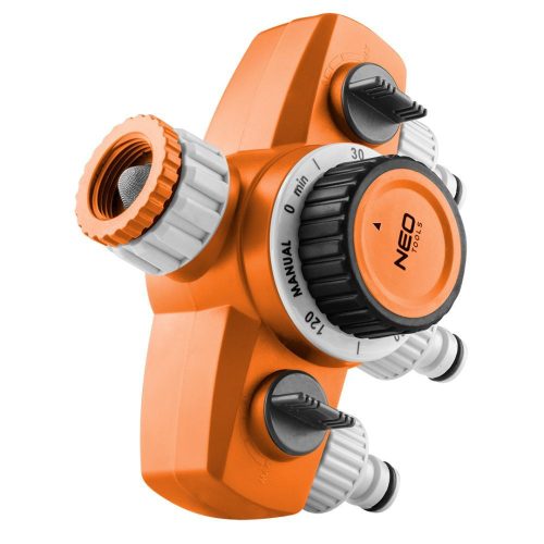 Mechanikus öntözőidőzítő óra, 3 utas, max 120 perc