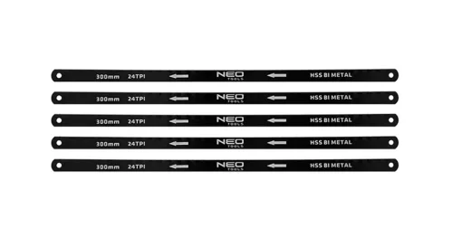 Fémfűrészlap készlet -5 db- 300 mm HSS BI-metal NEO TOOLS