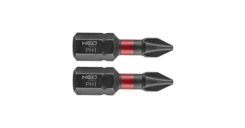 Torziós ütvecsavarozó bit PH1x25mm, 2db, NEO TOOLS