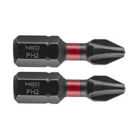 Torziós ütvecsavarozó bit PH2x25mm, 2db, NEO TOOLS