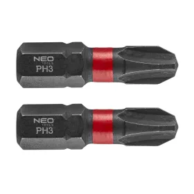 Torziós ütvecsavarozó bit PH3x25mm, 2db, NEO TOOLS