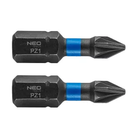 Torziós ütvecsavarozó bit PZ1x25mm, 2db, NEO TOOLS