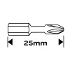 Torziós ütvecsavarozó bit PZ1x25mm, 2db, NEO TOOLS