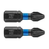 Torziós ütvecsavarozó bit PZ2x25mm, 2db, NEO TOOLS