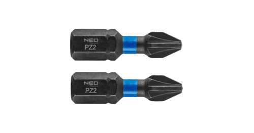 Torziós ütvecsavarozó bit PZ2x25mm, 2db, NEO TOOLS