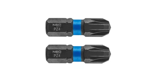 Torziós ütvecsavarozó bit PZ4x25mm, 2db, NEO TOOLS