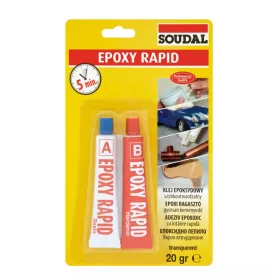 Ragasztó, Soudal Epoxy Rapid transzparens 2x10g 2K