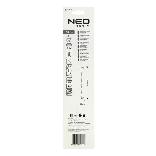 Orrfűrészlap 225 mm, 2 db , NEO TOOLS