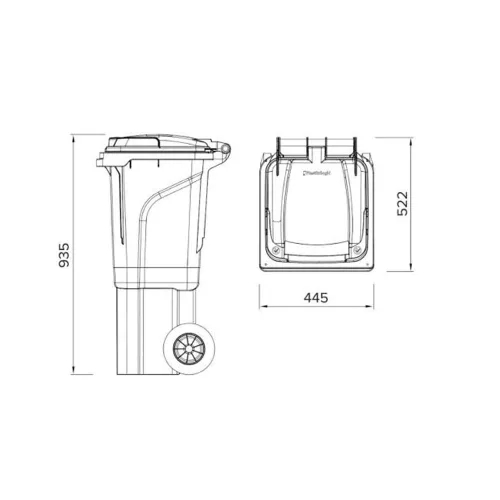 Kuka kerekes 60 L zöld