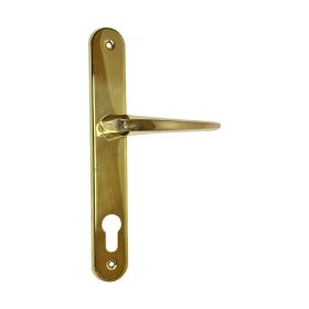 Kilincs+cím réz Viola 90 mm cilinderlyukas