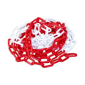 Jelzőlánc műanyag 8mm piros/fehér