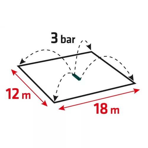Locsoló talpas billenős 336nm Verto