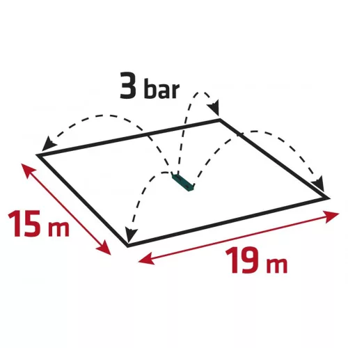 Locsoló talpas billenős 418nm Verto