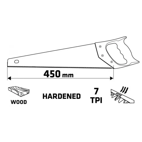 Kézifűrész 450mm Verto