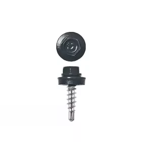   Lemezcsavar, 4,8 x 20 mm festett önfúró hatlapfejű RAL7016 (szürke) fűzőcsavar