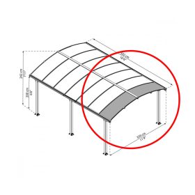   Bővítő elem Arcadia kocsibeállókhoz (70 cm) Palram - Canopia