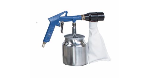 Homokfúvó pneumatikus pisztoly szemcse visszanyeréssel Scheppach