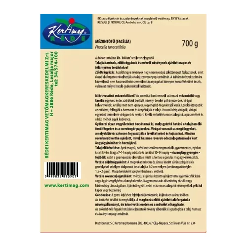 Mézontófű/Facélia 700g Kertdoktor 