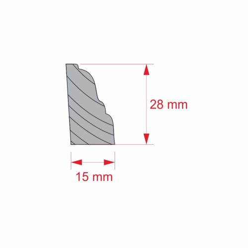 Gyalult léc, parketta P3 15x30 mm