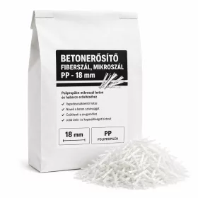   Betonerősítő fiberszál, mikroszál, PP - 18 mm - 600 g/csomag