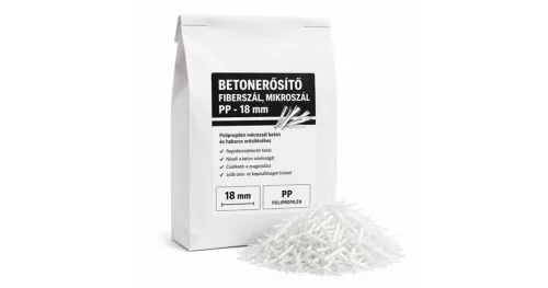 Betonerősítő fiberszál, mikroszál, PP - 18 mm - 600 g/csomag