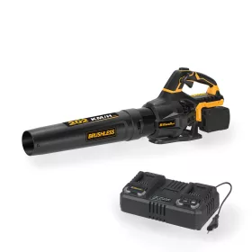   Akkus lombfúvó 40 V (2 x 20 V) + 2x 4 Ah akkumulátor + dupla gyorstöltő 4,5 A Riwall PRO RABL 3220i SET