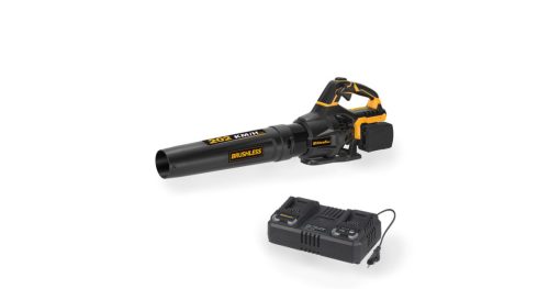 Akkus lombfúvó 40 V (2 x 20 V) + 2x 4 Ah akkumulátor + dupla gyorstöltő 4,5 A Riwall PRO RABL 3220i SET