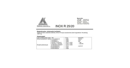 Elektróda INOX R 25/20 3.25 mm