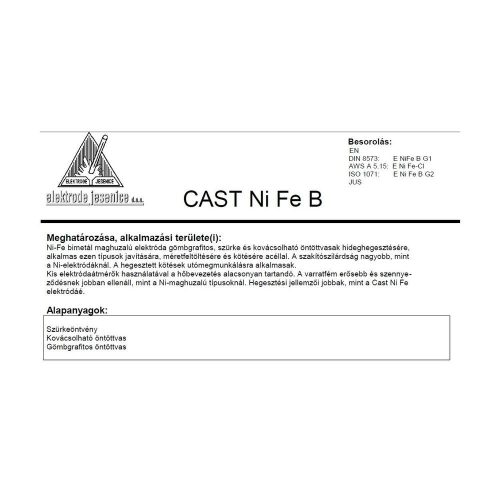 Elektroda CAST NI FE B 3.25 mm