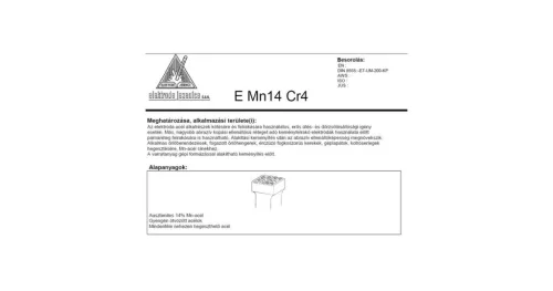 Elektróda E Mn 14 Cr 4 2.50 mm