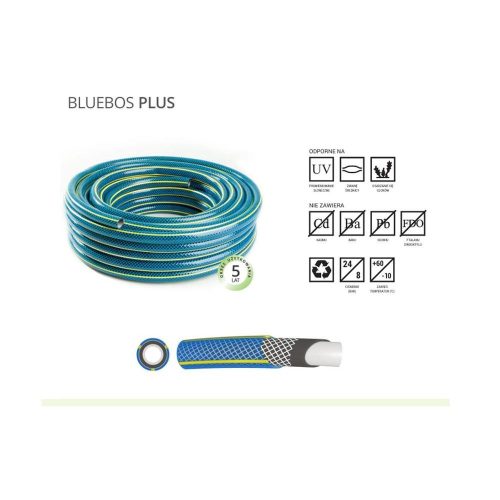 Bluebos Plus szövetbetétes locsolótömlő 1" 50fm kék (Polix)