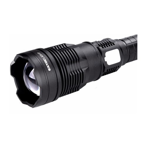 LED lámpa, 60 W COB LED, 8000 Lm, ALU ház, zoom, USB újratölthető Li-ion akkus, 5000 mAh, Power Bank funkció