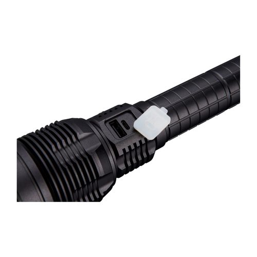 LED lámpa, 60 W COB LED, 8000 Lm, ALU ház, zoom, USB újratölthető Li-ion akkus, 5000 mAh, Power Bank funkció