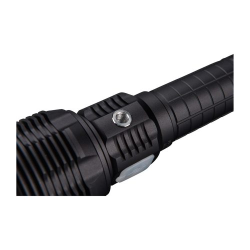 LED lámpa, 60 W COB LED, 8000 Lm, ALU ház, zoom, USB újratölthető Li-ion akkus, 5000 mAh, Power Bank funkció