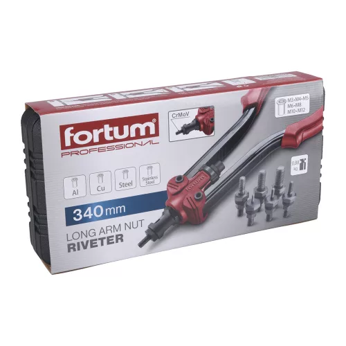 Szegecsanyahúzó fogó, kétkaros Fortum