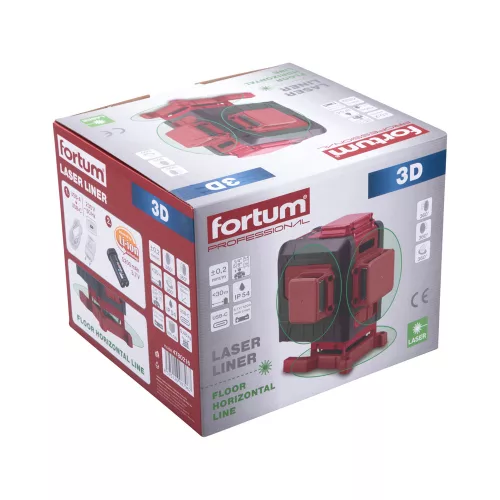 Automatikus lézeres 3D vízszintező Fortum