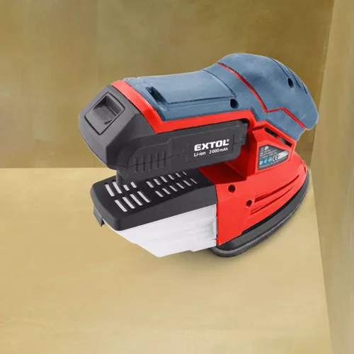 Akkus delta csiszoló, Share20V, 20V, Li-ion, 1db akku, 1db töltő, 2000 mAh, 123×95 mm, ford. 11.000 f/perc
